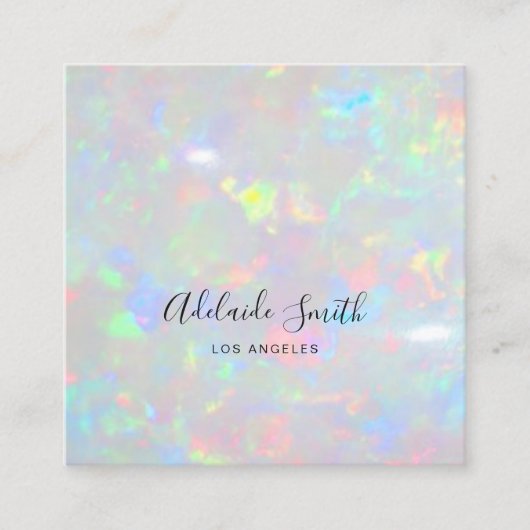 Opal-Foto-Struktur Quadratische Visitenkarte (Vorderseite)