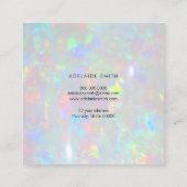 Opal-Foto-Struktur Quadratische Visitenkarte (Rückseite)