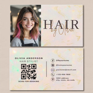 Opal Friseur-Foto QR-Code Visitenkarte