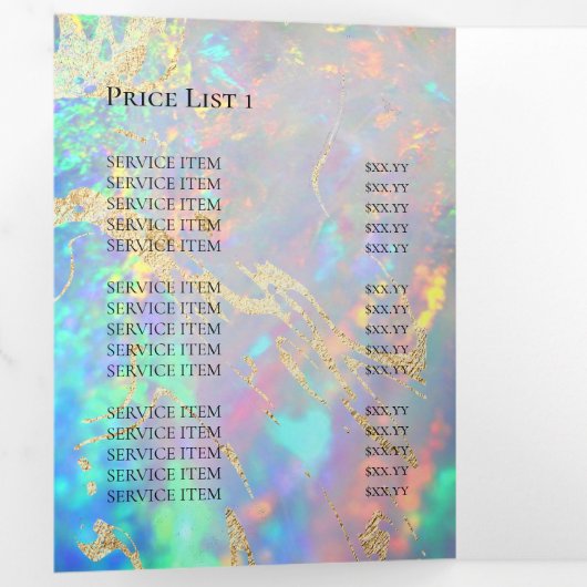 opal gemstone broschüre Tri-Fold Einladung (Innen Erste Seite)