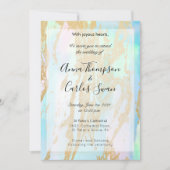 Opal Gemstone elegant modern mit Golddetails Einladung (Vorderseite)