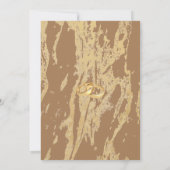 Opal Gemstone elegant modern mit Golddetails Einladung (Rückseite)