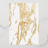 Opal Gemstone elegant modern mit Golddetails Folieneinladung (Rückseite)