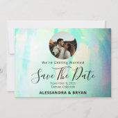 Opal Gemstone Elegant Save The Date (Vorderseite)