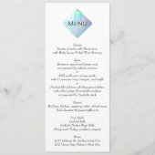 Opal Gemstone Elegantes Modern Menu Menükarte (Vorderseite)