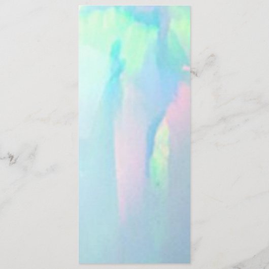 Opal Gemstone Elegantes Modern Menu Menükarte (Rückseite)