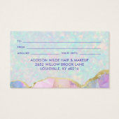 Opal Gemstone Pastel Business-Geschenkkarte (Rückseite)
