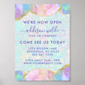 Opal Gemstone Pastel Business Opening Poster (Vorne)