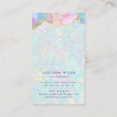 Opal Gemstone Pastel Iridescent Juwelier Display Visitenkarte (Rückseite)