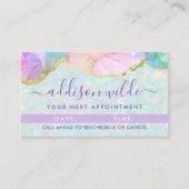 Opal Gemstone Pastel Iridescent Modern Elegant Terminkarte (Vorderseite)