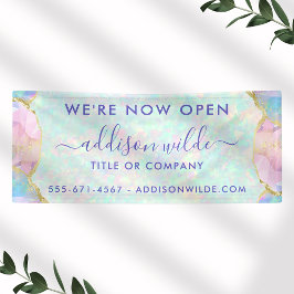 Opal Gemstone Pastel Iridescent Modernes Business Banner