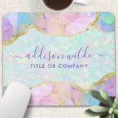 Opal Gemstone Pastel Iridescent Salon Business Mousepad