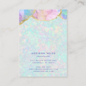 Opal Gemstone Pastel Necklace Earring Display Card Visitenkarte (Rückseite)