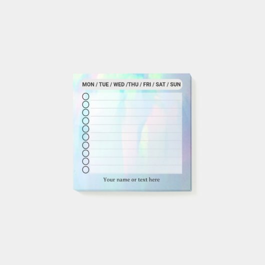 Opal Gemstone To do list Post-it Notes Klebezettel (Vorderseite)