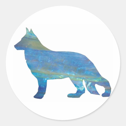 Opal German Shepherd Stickers (Vorderseite)