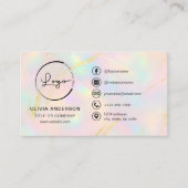 Opal Geschäft Logo Social Media Visitenkarte (Vorderseite)