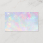 Opal Glitter QR Code Minimalist Professionell Visitenkarte (Rückseite)