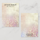 Opal Glitzer Pink Earring Display Card Visitenkarte (Vorne/Hinten)