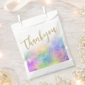 Opal Glitzer Rainbow Danke für die Tasche Geschenktütchen (Ausgeschnitten)