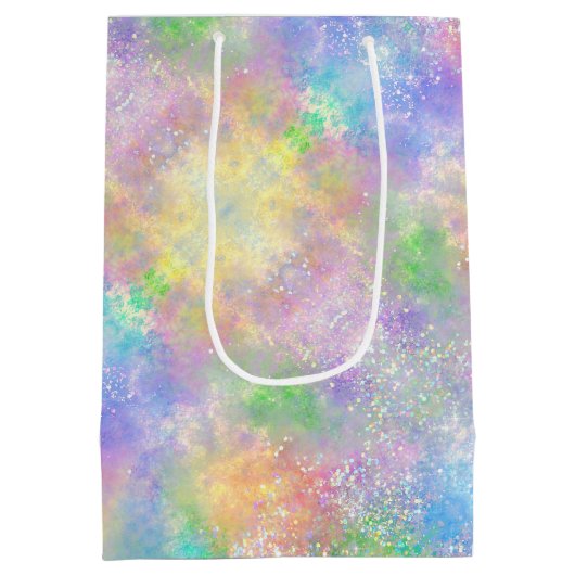 Opal Glitzer Rainbow Mittlere Geschenktüte (Rückseite)