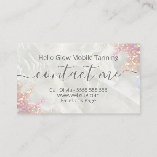 Opal-Glitzer-Strahldienst Visitenkarte (Rückseite)