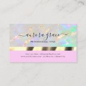 Opal Glow Elegance: Die Visitenkarte, die glänzt Visitenkarte (Rückseite)