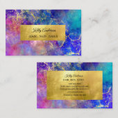 Opal Gold Texturen Marmor Visitenkarte (Vorne/Hinten)