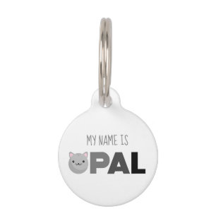 Opal Gray oder Ginger Cat Pet ID Tag Haustiermarke
