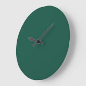 Opal Green Solid Color Große Wanduhr (Winkel)