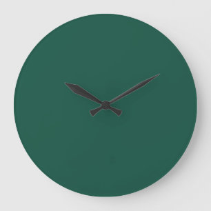 Opal Green Solid Color Große Wanduhr