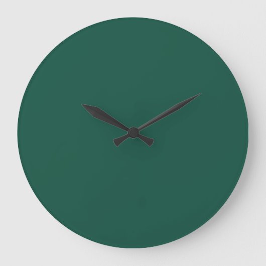 Opal Green Solid Color Große Wanduhr (Vorderseite)