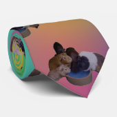 Opal Guinea Pigs Pattern, Krawatte (Gerollt)