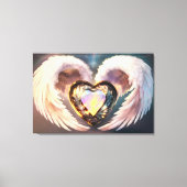 *~* Opal Heart Angel Wings Topaz AP78 Leinwanddruck (Vorderseite)