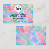 Opal Hintergrund Dankeschön Karte (Vorne/Hinten)