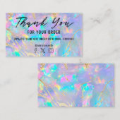 opal Hintergrund Imitate Folie danke Visitenkarte (Vorne/Hinten)