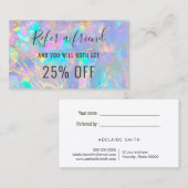 Opal-Hintergrundekarte Visitenkarte (Vorne/Hinten)