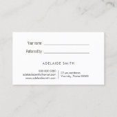 Opal-Hintergrundekarte Visitenkarte (Rückseite)