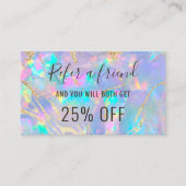 Opal-Hintergrundekarte Visitenkarte (Vorderseite)