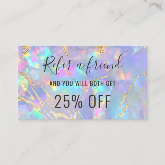 Opal-Hintergrundekarte Visitenkarte (Vorderseite)