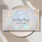 Opal Holografische Marmor Salon QR Code Terminkarte