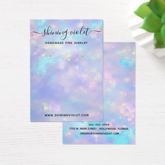 Opal Holographic Earring & Necklace Display (Schreibtisch)