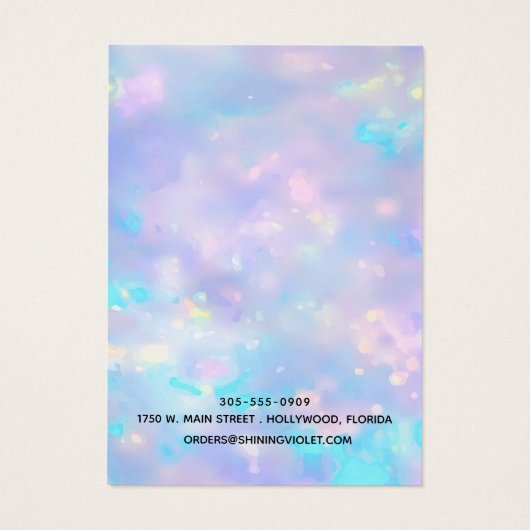 Opal Holographic Earring & Necklace Display (Rückseite)