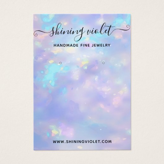 Opal Holographic Earring & Necklace Display (Vorderseite)