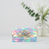 Opal Holographic, Gold Stripe, Lotus Visitenkarte (Stehend Vorderseite)