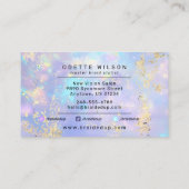 Opal Holographic Hair Braider Stylist Hair Salon B Visitenkarte (Rückseite)