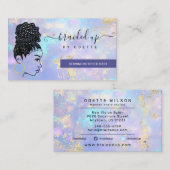 Opal Holographic Hair Braider Stylist Hair Salon B Visitenkarte (Vorne/Hinten)