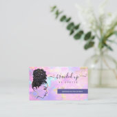 Opal Holographic Hair Braider Stylist Hair Salon Visitenkarte (Stehend Vorderseite)