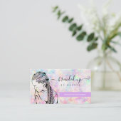 Opal Holographic Hair Braider Stylist  Visitenkarte (Stehend Vorderseite)