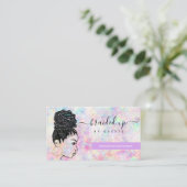 Opal Holographic Hair Braiding Braider Stylist Bus Visitenkarte (Stehend Vorderseite)