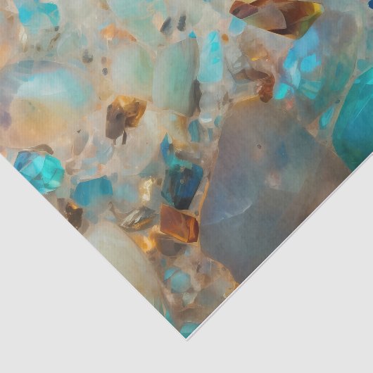 Opal Hübsch Blue Aqua Gem Stone Seidenpapier (Ausschnitt)